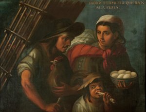 Indiáni Otomi na cestě na veletrh, asi 1715